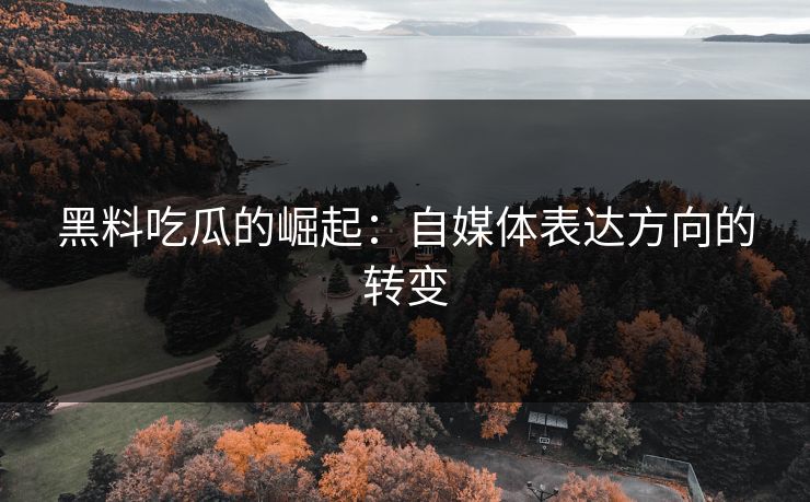 黑料吃瓜的崛起：自媒体表达方向的转变
